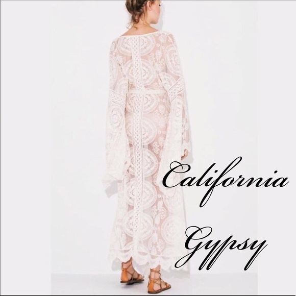 Boho Lace Kimono Duster Coverup - Picture 16 of 16